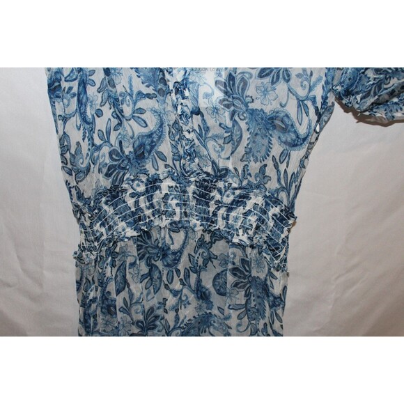 GENERATION LOVE FLEUR PAISLEY MAXI DRESS INDIGO‎ BLUE SZ XXS NWT $385 - Picture 3 of 4